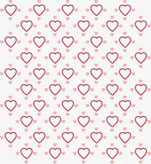 红色爱心底纹免抠