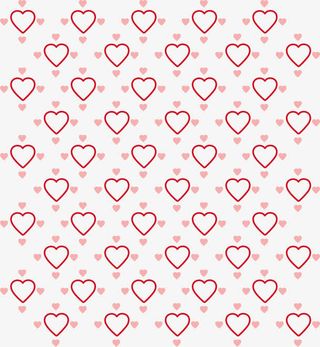 红色爱心底纹免抠