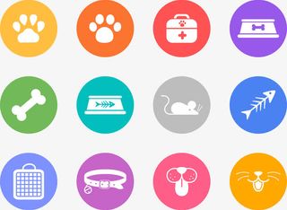 彩绘宠物标签免抠