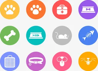 彩绘宠物标签免抠