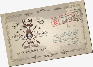 小清新灰色信纸免抠