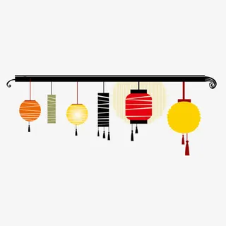 矢量中式灯笼免抠