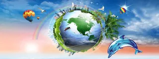 创意地球背景