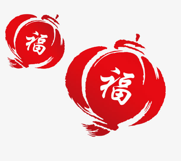 红色剪纸灯笼免抠