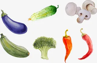 手绘果蔬矢量素材免抠