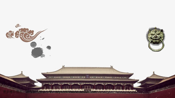 古建筑ppt模板免抠