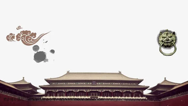 古建筑ppt模板免抠
