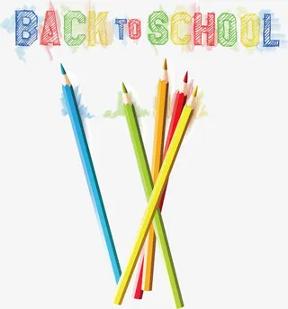 开学季铅笔英文免抠