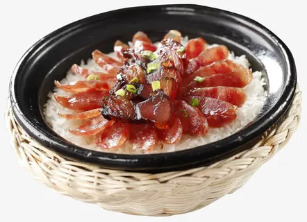 广式腊味煲仔饭免抠素材免抠