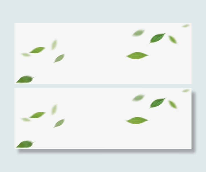 漂浮的绿叶纷飞叶子免抠