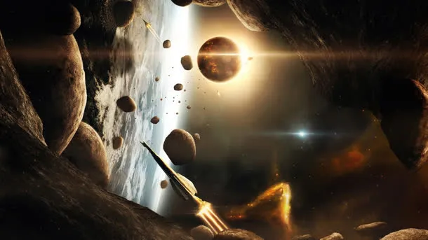 宇宙光效场景背景矢量素材