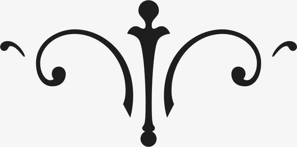 角花底纹花型对称平面图形免抠