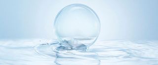 淡蓝色透明圆环背景装饰高清