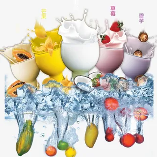 口味多奶茶店宣传单免抠