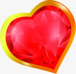 创意质感渐变合成爱心造型免抠