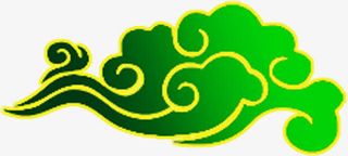 绿色祥云海报背景七夕情人节