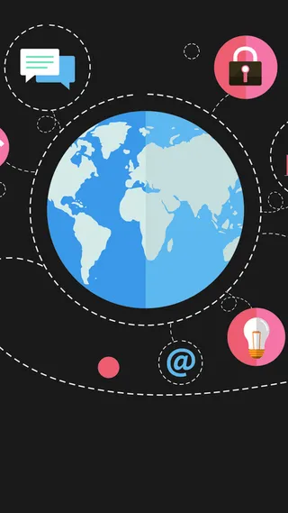 黑色地球图案背景图高清