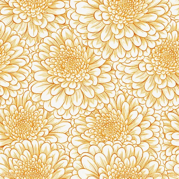 菊花花纹免抠