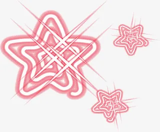 粉色梦幻光效星星免抠