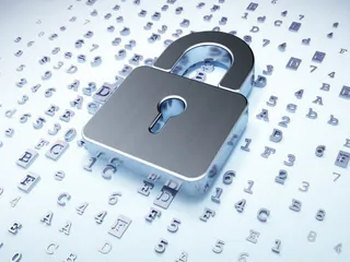 锁与数字背景