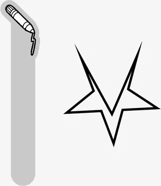 铅笔配字和星星免抠
