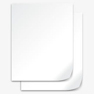 两张折叠的A4纸免抠