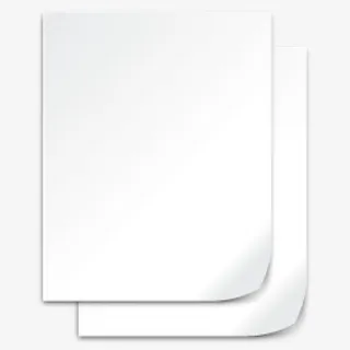 两张折叠的A4纸免抠