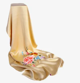 秋冬新款女士长款刺绣盘扣围巾免抠