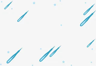 蓝色清新宇宙陨石免抠