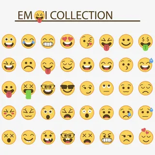 矢量黄色表情符号免抠