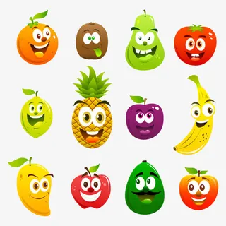 矢量卡通水果创意免抠