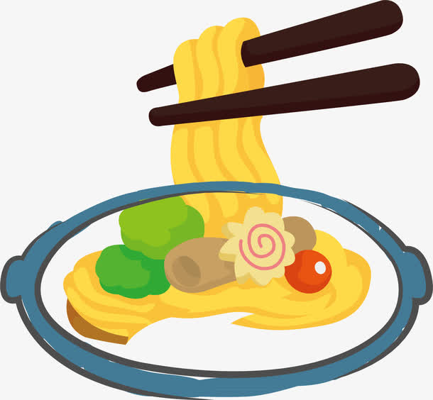 卡通碗快到碗里来免抠