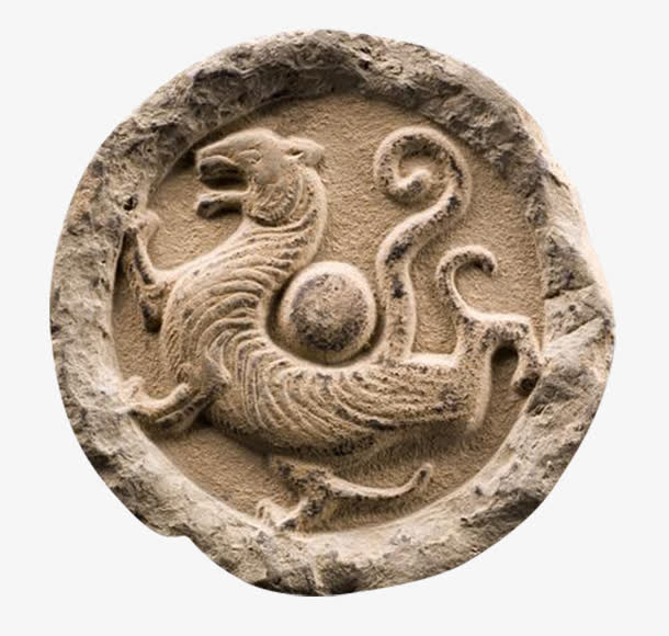 白虎瓦当免抠