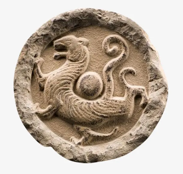 白虎瓦当免抠