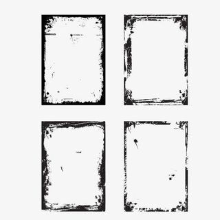 多个中国风墨迹边框免抠
