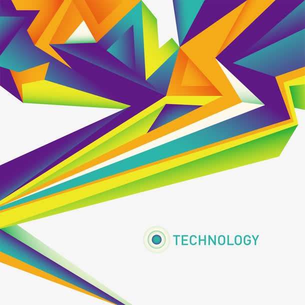 彩色几何边框纹理免抠