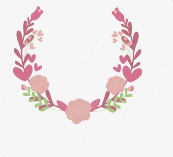 清新春天花边框矢量素材免抠