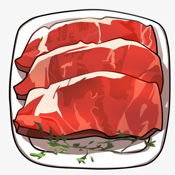 一盘新鲜牛肉免抠