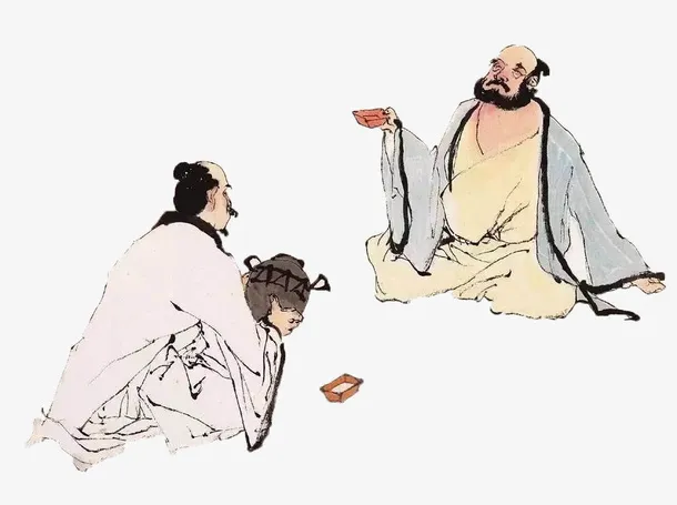 国画人物饮酒免抠