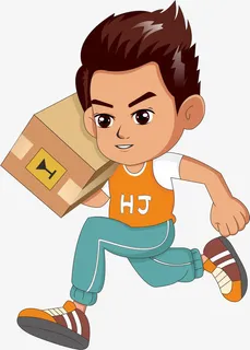 快递员元素免抠