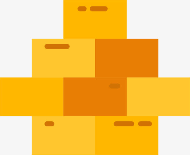 深黄色砖块免抠