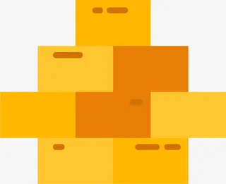 深黄色砖块免抠