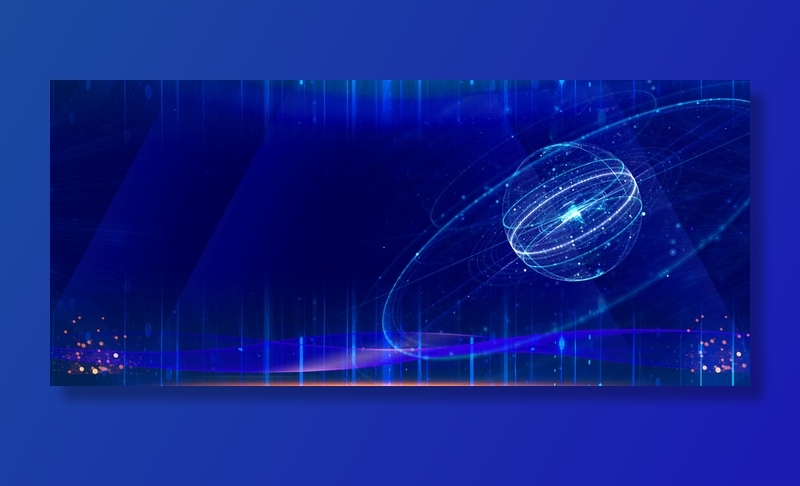 科技光效蓝色背景图高清