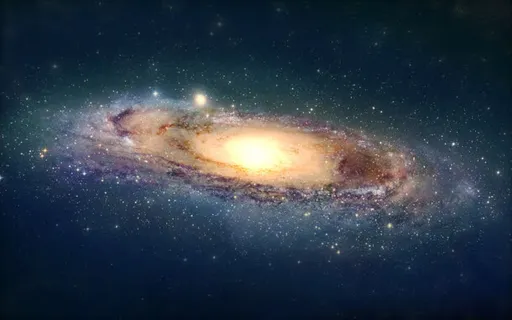 宇宙中的银河系海报背景 宇宙中的银河系海报背景