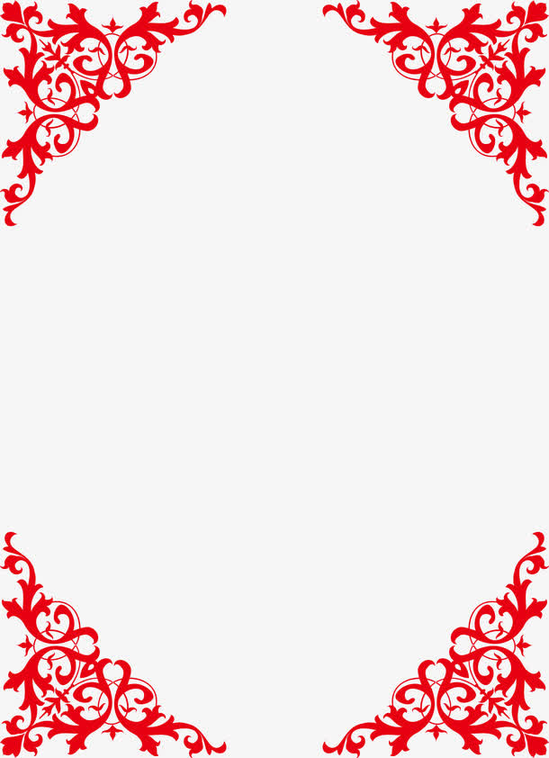 红色窗花矢量图免抠