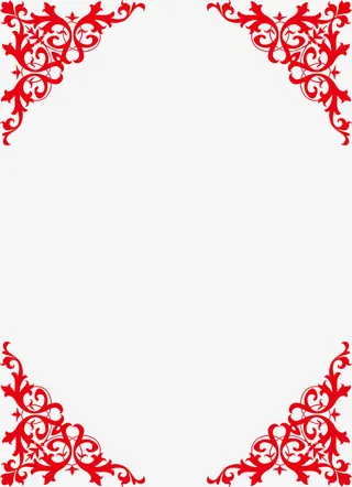 红色窗花矢量图免抠