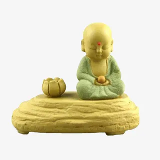 小沙尼和莲花座正面照片免抠