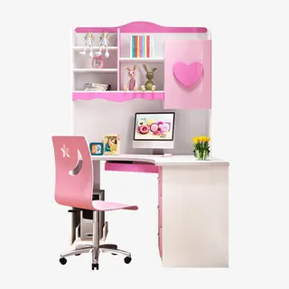 书架组合书台电脑桌免抠