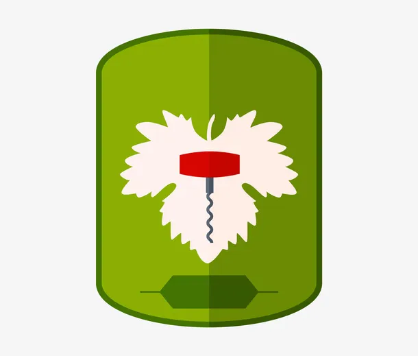 水彩绿色盾牌标签免抠