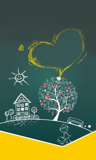 手绘黑板开学季童趣海报高清